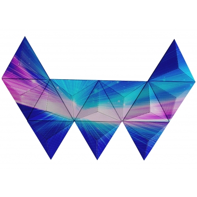 Polygonal creative LED screen